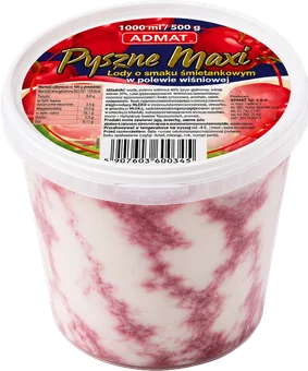 Lody pyszne maxi śmiet. z wiś/trusk Admat 1l widok 1