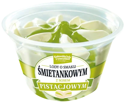 Lody kubek śmietankowe z sos pistacjowym B&G 220ml widok 1