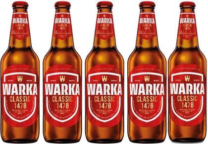 Piwo Warka jasne pełne 0,5l 5,2% but. zw. widok 1