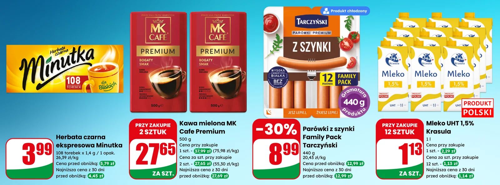 Herbaty, kawy oraz produkty chłodzone teraz taniej w DINO!