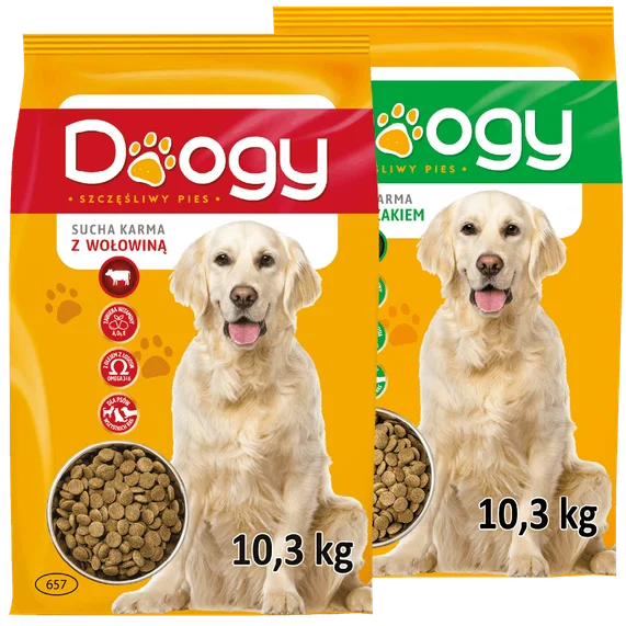 Karma dla psa sucha z drobiem Doogy 10,3kg widok 1