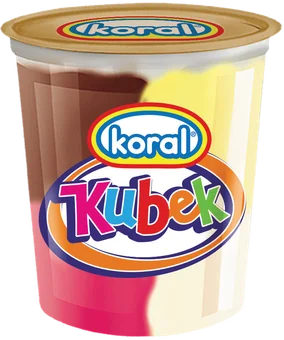 Lody kubek czterosmakowy Koral 180ml widok główny