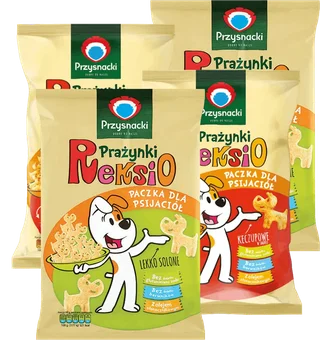 Prażynki ketchup/solone Reksio Intersnack 150g mix widok 1