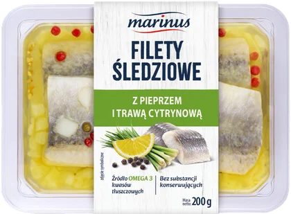 Zdjęcie produktu - Filety śledziowe Marinus 200g mix