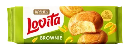 Ciastka Lovita brownie cytrynowe Roshen 152g widok 1