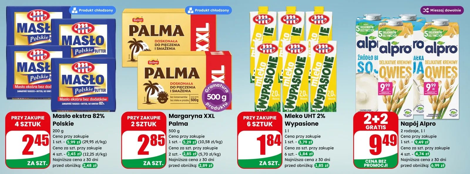 Nabiał teraz taniej w DINO!