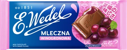 Zdjęcie produktu - Czekolada mleczna winogronowa Wedel 100g