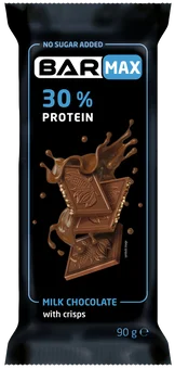 Czekolada mleczna z chrupkami protein BarMax 90g widok 1
