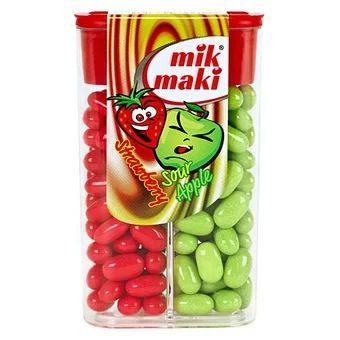 Drażetki owoc/owoc.-mięta Mik Maki double 44g Mix widok 1