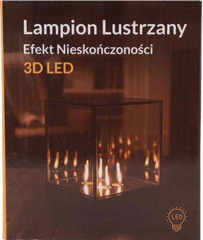 Zdjęcie produktu - Lampion lustrzany 3D LED 12x12x14,5cm
