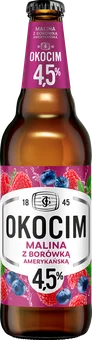 Piwo Okocim malina borówka 0,5l 4,5% but. zw. widok główny