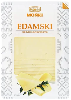 Zdjęcie produktu - Ser Edamski Mońki plastry 300g