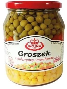 Groszek z kukurydzą i marchewką Wojna 700/450g widok 1