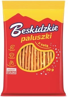 Zdjęcie produktu - Paluszki z solą Beskidzkie 70g