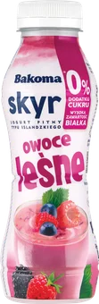 Zdjęcie produktu - Jogurt pitny skyr 0% cukru Bakoma 300g mix