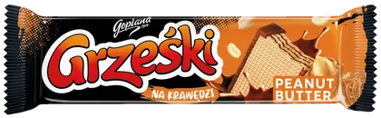 Wafel Grześki na krawędzi peanut butter 40g widok 1