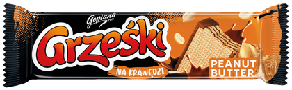 Wafel Grześki na krawędzi peanut butter 40g widok 1