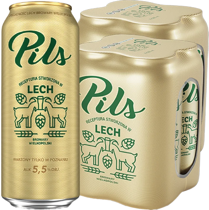 Piwo Lech pils 0,5l 5,5% puszka widok 1