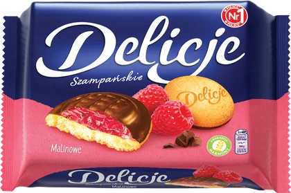 Biszkopty z galaretką malinową Delicje 294g widok 1