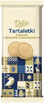 Ciastka tartaletki jabłko cynamon Deliss 160g widok główny 
