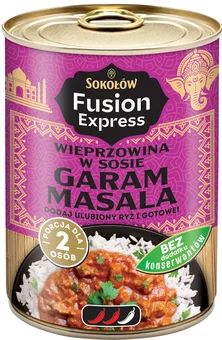 Zdjęcie produktu - Wieprzowina w sosie garam masala Sokołów 400g