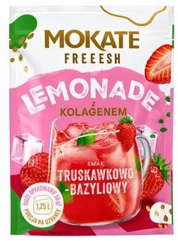Zdjęcie produktu - Napój lemoniada truskawka bazylia Mokate 50g