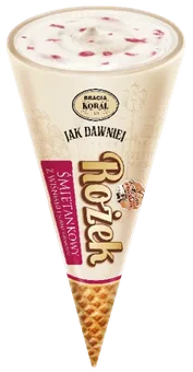 Lody rożek Jak Dawniej śmiet. z wiśn. Koral 180ml widok 1