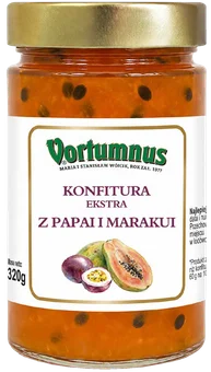 Zdjęcie produktu - Konfitura ekstra papaja z marakują Vortumnus 320g