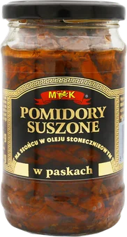 Pomidory suszone w oleju paski MK 280/180g widok główny 