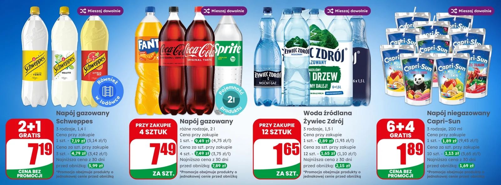 BANER_NAPOJE_SCHWEPPES_COLA_PEPSI_FANTA_SPRINTE_ZYWIEC_ZDROJ_CAPRI_SUN