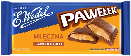 Czekolada mleczna o smaku Pawełka toffi Wedel 100g widok 1