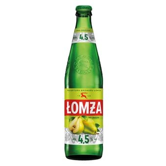 Piwo Łomża gruszka 0,5l 4,5% but. bzzw. widok 1