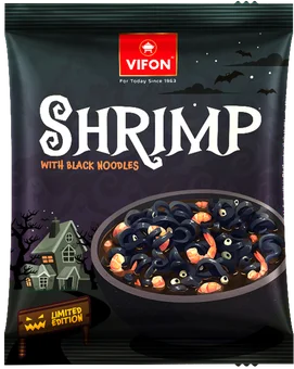 Zdjęcie produktu - Zupa o smaku chili shrimp Halloween Vifon 70g mix
