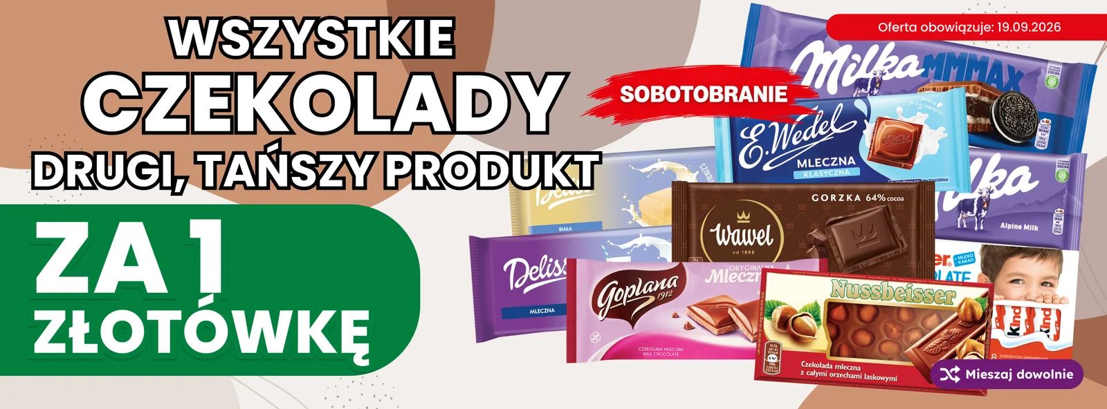 SOBOTOBRANIE CZEKOLADY TERAZ TANIEJ W DINO! SOBOTOBRANIE!