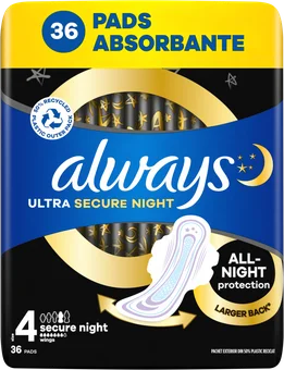Podpaski Always ultra secure night 36szt widok 1