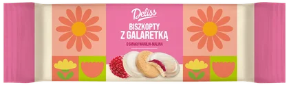Biszkopty z galaretką wanil malin Deliss 135g WN26 widok 1