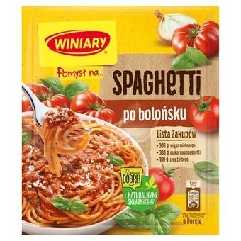 Pomysł na spagetti po Bolońsku Winiary 44g widok 1