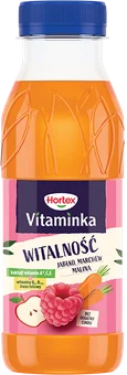 Zdjęcie produktu - Sok jabłko marchew malina Vitaminka Hortex 300ml