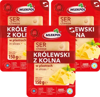 Ser Królewski z Kolna Mlekpol plastry 150g widok 1