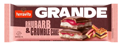 Czekolada mleczna rhuba&cake Grande Terravita 235g widok 1