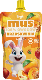 Zdjęcie produktu - Mus brzoskwinia jabłko Fryś 100g