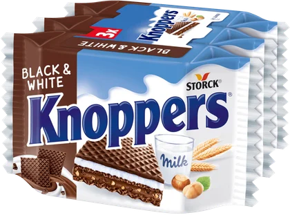 Wafel Knoppers black&white 3x25g widok 1