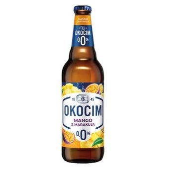 Piwo Okocim mango marakuja 0,5l 0% but. zw. widok 1