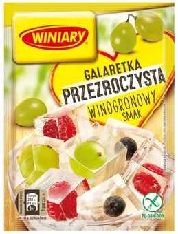 Galaretka winogronowa przezroczysta Winiary 71g widok główny