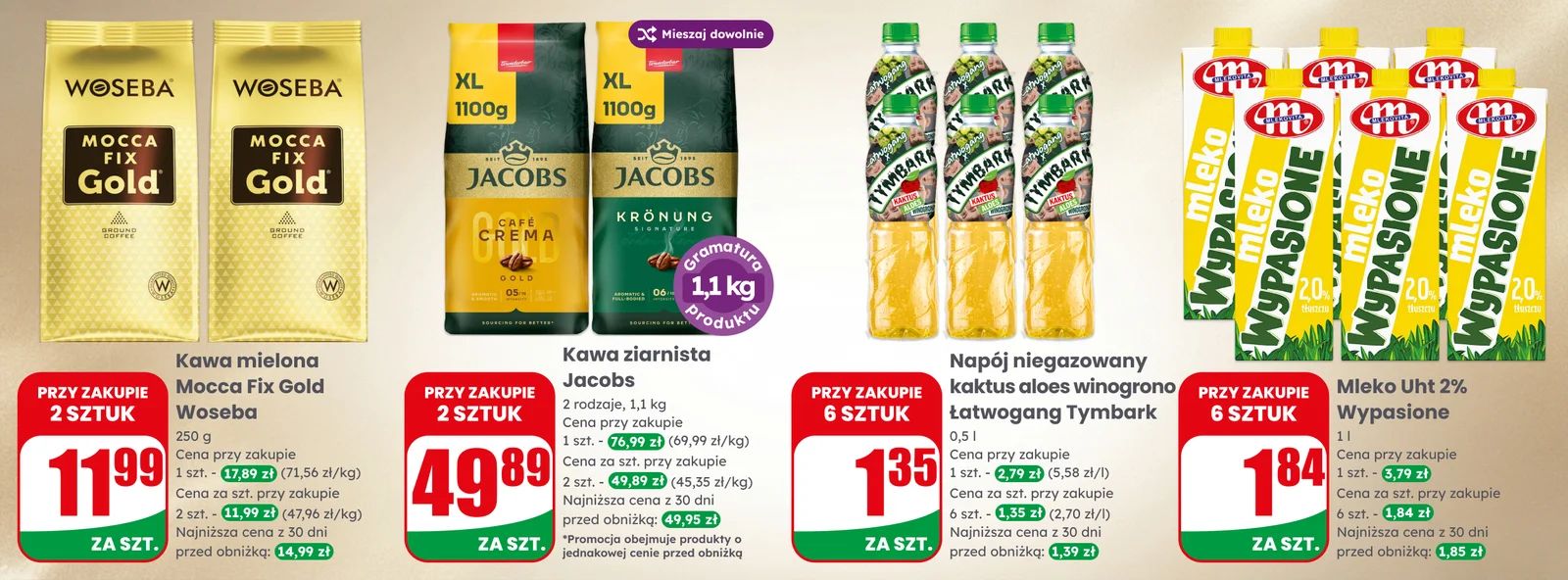 kawa banner tymbark mleko mielona ziarnista parzona