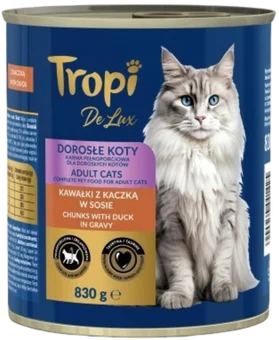 Karma dla kota mokra z kaczką Tropi Delux 830g widok 1