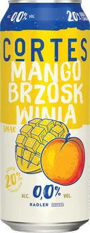 Piwo Cortes mango brzoskwinia 0,5l 0% puszka widok 1