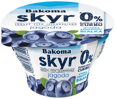 Zdjęcie produktu - Jogurt skyr owocowy 0% cukru Bakoma 150g mix