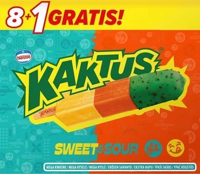 Lody multipack Kaktus sweet&sour 8+1 gratis x45ml widok główny