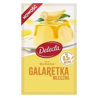 Galaretka mleczna bananowa Delecta 60g widok 1